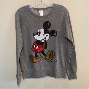 NWOT Disney Sequin Mickey Mouse Crewneck